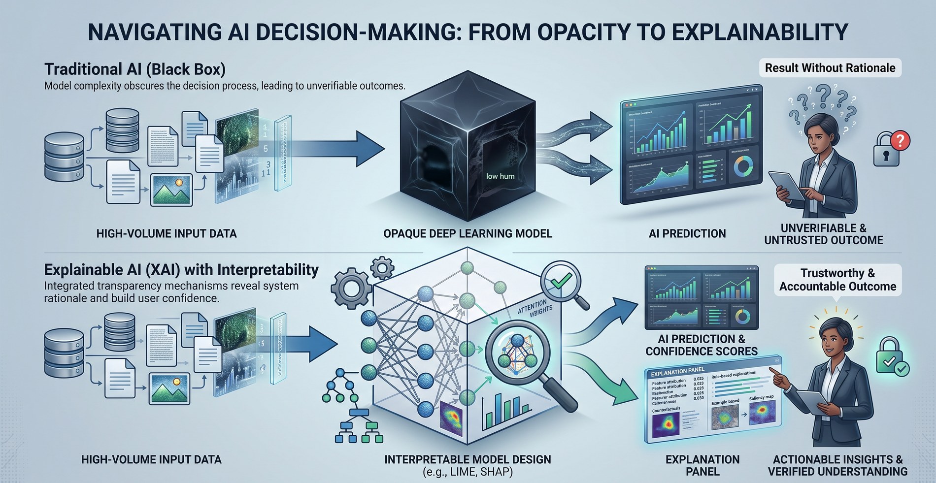 Navigating AI decision-making — from an opaque black-box model to an explainable, accountable decision